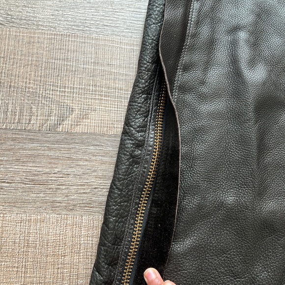 Vintage Dark Brown Real Leather Chaps - Picture 4 of 12